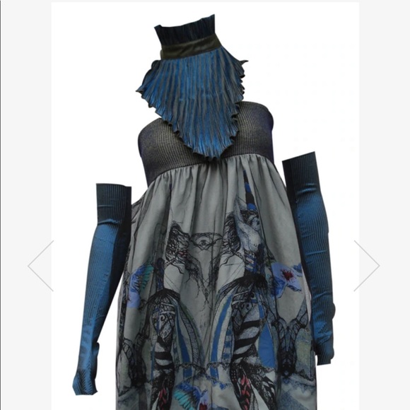 NWT Dress/Skirt combo comes with collar in the colour BLUE - Picture 3 of 16